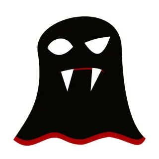 🤨 7429dfcb ghost, halloween, vampire, monster, spooky, creepy telegram sticker