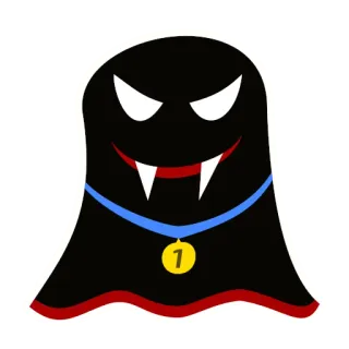 🥇 e5394c53 ghost, vampire, halloween, cartoon, monster telegram sticker