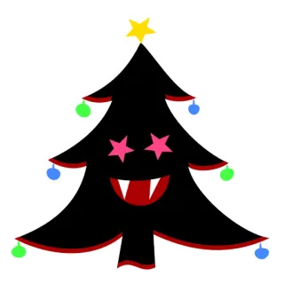 🎄 f918c2a3 christmas tree, holiday, monster, star, ornaments, festive telegram sticker