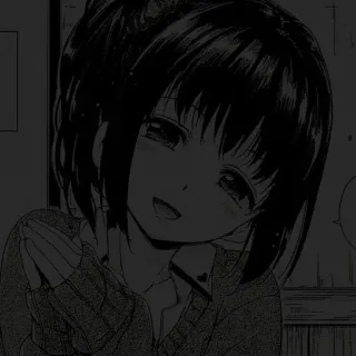 🖤 099b83aa anime, manga, girl, cartoon telegram sticker