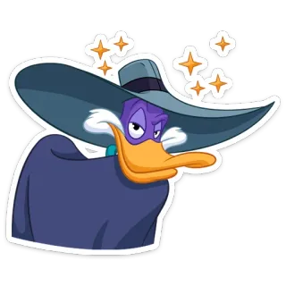 🤨 67f82087 Darkwing Duck 鸭子, 卡通, 黑暗怪鸭, 迪士尼 telegram sticker