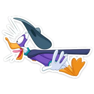 😳 b14741f6 Darkwing Duck 卡通, 鸭子, 黑暗怪鸭, 迪士尼, 贴纸 telegram sticker