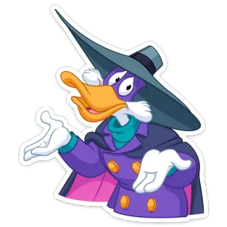 🤷‍♀ c77cc453 Darkwing Duck 卡通, 迪士尼, 鸭子, 黑暗怪鸭, 英雄 telegram sticker