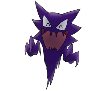 👻 15cc7550 Haunter pokemon, haunter, fantasma, viola, mostro, cartone animato telegram sticker