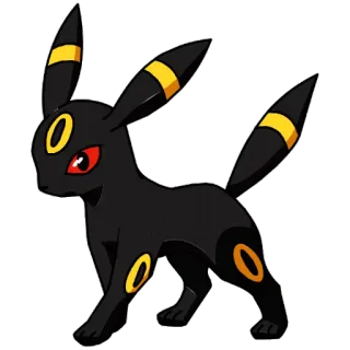 👿 41de6286 Umbreon Pokemon pokemon, umbreon, creatura, animale, videogioco, oscuro, carino telegram sticker