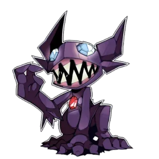 👿 ef2a79cd Sableye Pokemon pokemon, sableye, buio, spettro, mostro, cartone animato telegram sticker