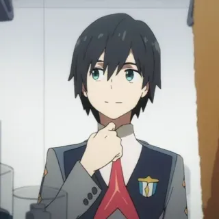 🍓 2a6baa7c Hiro Darling in the Franxx anime, character, hiro, darling in the franxx, franxx, anime boy, student telegram sticker