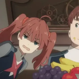 🕊 34c427c4 anime, cartoon, character, girl, ponytails, funny face, expression telegram sticker