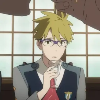 🕊 48f2d03d Darling in the Franxx anime, darling in the franxx, glasses, character, blonde hair telegram sticker