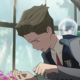 🕊 5148795c Hiro Darling in the Franxx anime, darling in the franxx, hiro, character, portrait, franxx telegram sticker