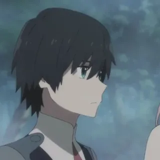 🕊 52032bf4 anime, character, darling in the franxx, hiro, zero two telegram sticker