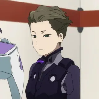 🍓 5b5c1485 anime, character, portrait, female, short hair, uniform telegram sticker