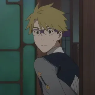 🍓 91754aa1 anime, character, glasses, male, portrait telegram sticker