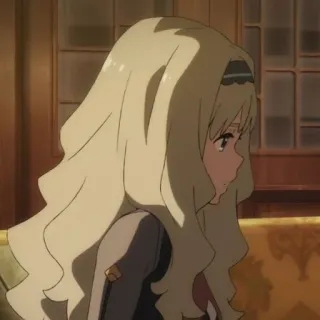 🍓 96966a32 anime, girl, blonde hair, illustration, cartoon telegram sticker