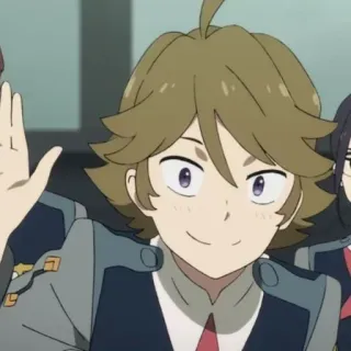 🕊 ac03ea83 anime, character, cartoon, smiling, waving telegram sticker