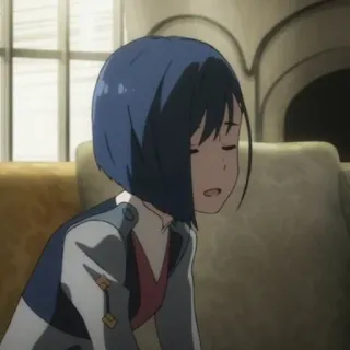 🍓 eae6bc6d Ichigo Darling in the Franxx anime, ichigo, darling in the franxx, sad, emotional, female, cartoon telegram sticker