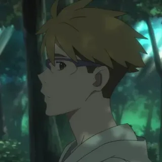 🍤 67d9fb4b anime, character, glasses, profile, man, animation telegram sticker