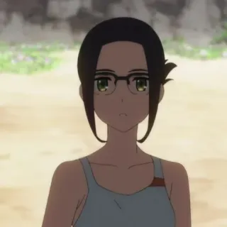 🥢 90999064 anime, woman, character, glasses, portrait telegram sticker