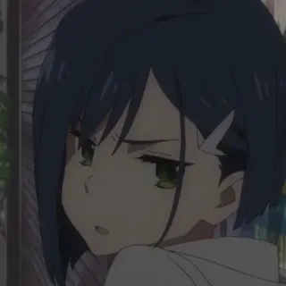 🍤 bf3d63fe Ichigo Darling in the Franxx Ichigo, Darling in the Franxx, anime, character, girl, sad telegram sticker