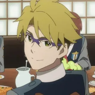 🥢 e058acc6 anime, character, portrait, glasses, uniform telegram sticker