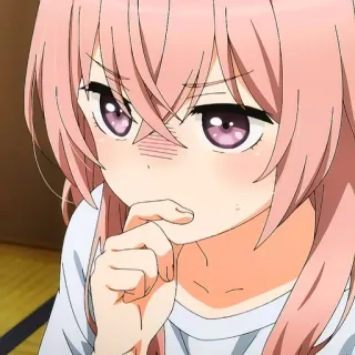 🤔 2b928e19 anime meisje, roze haar, anime personage, meisje, schattig, manga telegram sticker