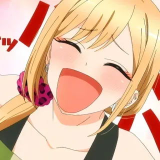 😄 2faf07d1 Marin Kitagawa My Dress-Up Darling anime, manga, blij, glimlach, schattig, meisje telegram sticker