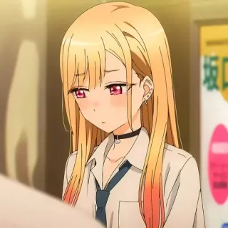 😒 4df1cba0 Marin Kitagawa My Dress-Up Darling anime, meisje, schattig, Marin Kitagawa, My Dress-Up Darling telegram sticker