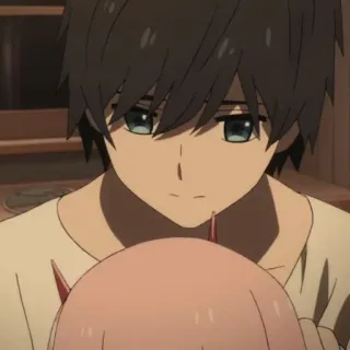 🍡 a825e35a Anime, Desenho animado, Zero Two, Hiro, Darling in the Franxx, Casal telegram sticker