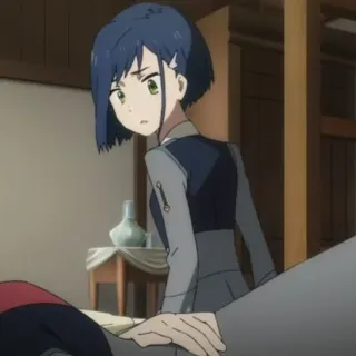 🍡 f73ed9fe Ichigo Darling in the Franxx Anime, Ichigo, Darling in the Franxx, Animação, Personagem telegram sticker