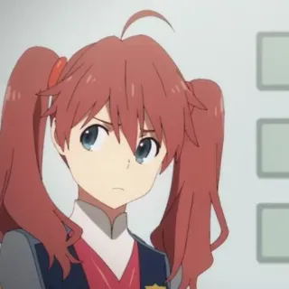 🍡 f873ba93 Miku Darling in the Franxx Anime, Desenho animado, Miku, Darling in the Franxx, Garota telegram sticker