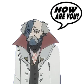 🤧 540b04ff HOW ARE YOU? 动漫, 男人, 问题, 老 whatsapp sticker