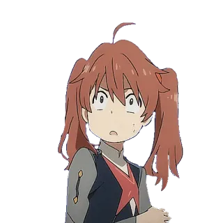 😮 f6eb47a8 动漫, 女孩, 表情, 惊讶, 卡通, 动画 whatsapp sticker