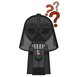 🤔 c5181026 Darth Vader Star Wars Darth Vader, Star Wars, tanda tanya, bingung, kartun, karakter, fiksi ilmiah telegram sticker
