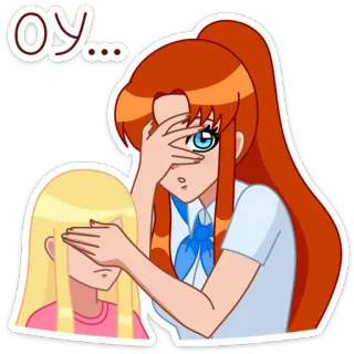 🙈 bc38c856 ОУ... Dessin animé, Animé, Coucou, Fille, Surprise telegram sticker