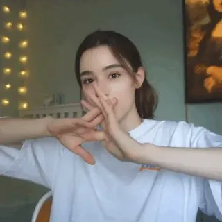 ❤️ ac891c3f ผู้หญิง, ท่าทางมือ, ก้าวร้าว telegram sticker