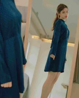 💜 23353c2c donna, vestito, specchio, riflesso whatsapp sticker