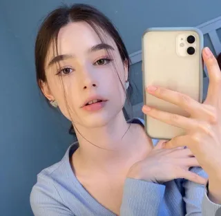 😊 452f610f donna, selfie, ritratto, ragazza, bella, bellezza whatsapp sticker