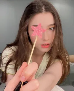 ✨ cf87331a donna, ragazza, selfie, stella, trucco, bellezza, modella whatsapp sticker