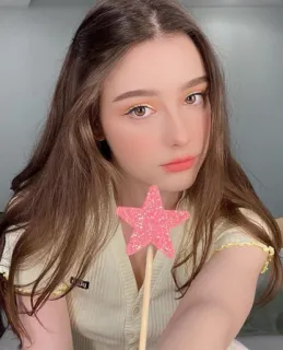 🤞 d6e664eb donna, ritratto, bacchetta magica, capelli lunghi, trucco whatsapp sticker