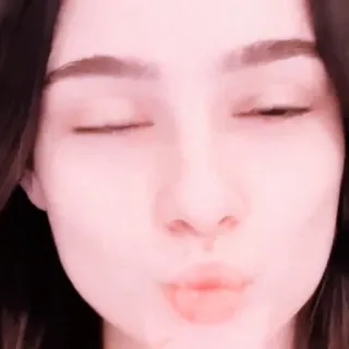 🐠 60371041 donna, ragazza, viso, ritratto, giovane, persona, bellezza, bacio telegram sticker