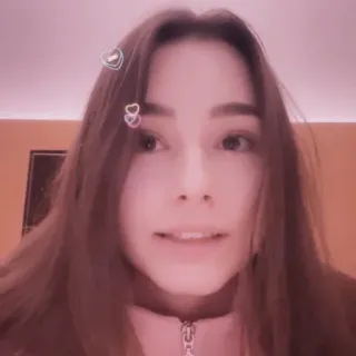 🐠 70dd987e donna, ragazza, selfie, ritratto, viso, cuore telegram sticker