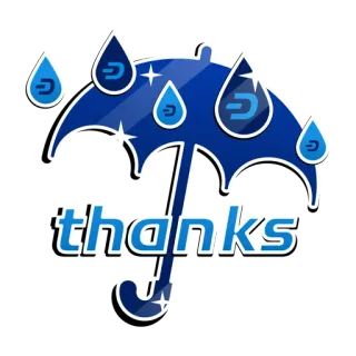 ☔️ 62bfb7f6 thanks Regenschirm, Danke, Strich, Kryptowährung, Digitale Währung telegram sticker