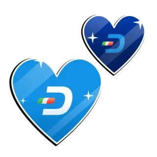 💕 cc6df636 Herz, Blau, Italienische Flagge, Buchstabe D, Aufkleber telegram sticker