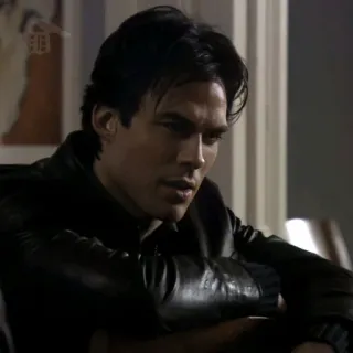 🍸 a7fe6fd5 Damon Salvatore The Vampire Diaries vampiro, serie de televisión, actor, drama telegram sticker