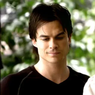 🍸 b9aff258 Damon Salvatore The Vampire Diaries vampiro, serie de tv, retrato, hombre, serio, actor, serie telegram sticker