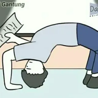 📍 5246cb71 Gantung упражнение, мост, мультфильм, физическая активность, прогиб назад telegram sticker