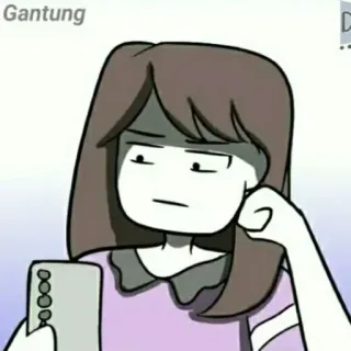 📍 716986ca Gantung Аниме девушка, Мультфильм, Смартфон, Расстроен telegram sticker