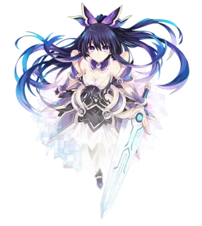 😏 5ef248f9 Tohka Yatogami Date A Live Anime, Meisje, Zwaard, Paars, Date A Live telegram sticker