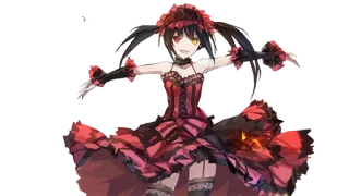 😏 904f1ee6 Kurumi Tokisaki Date A Live Anime, Meisje, Jurk, Lolita, Kawaii telegram sticker