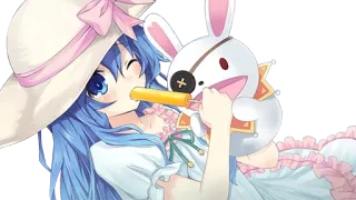 😏 94894752 Anime, Meisje, Zomer, Hoed, Schattig, Ijslolly, Konijn telegram sticker